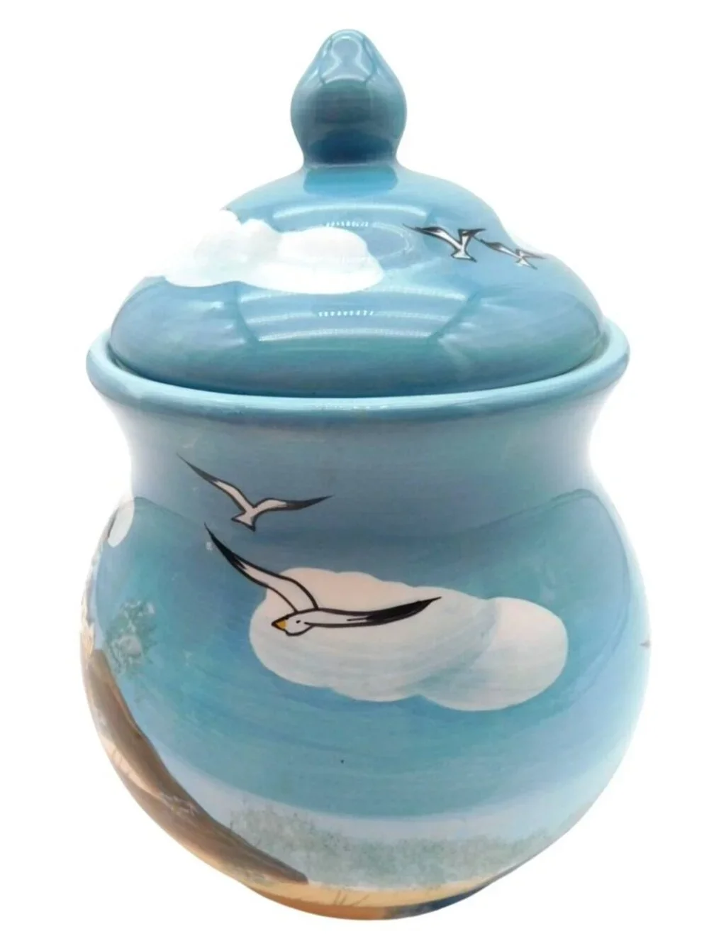 Heartfelt Kitchen Creations Canister and Lid Nautical Lighthouse Seagull 9